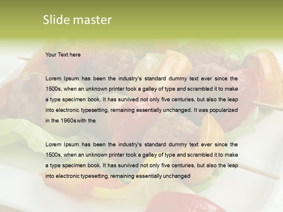 Lunch Barbecue Appetising PowerPoint Template