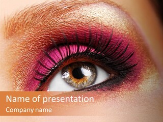 Eye Fashion Bride PowerPoint Template