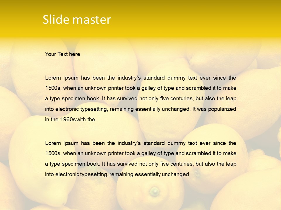 Vibrant Color Ripe Freshness PowerPoint Template