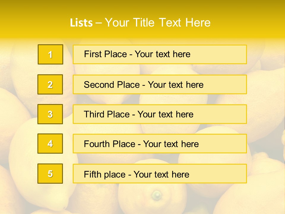 Vibrant Color Ripe Freshness PowerPoint Template