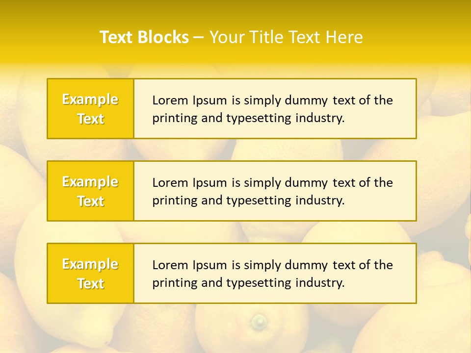 Vibrant Color Ripe Freshness PowerPoint Template