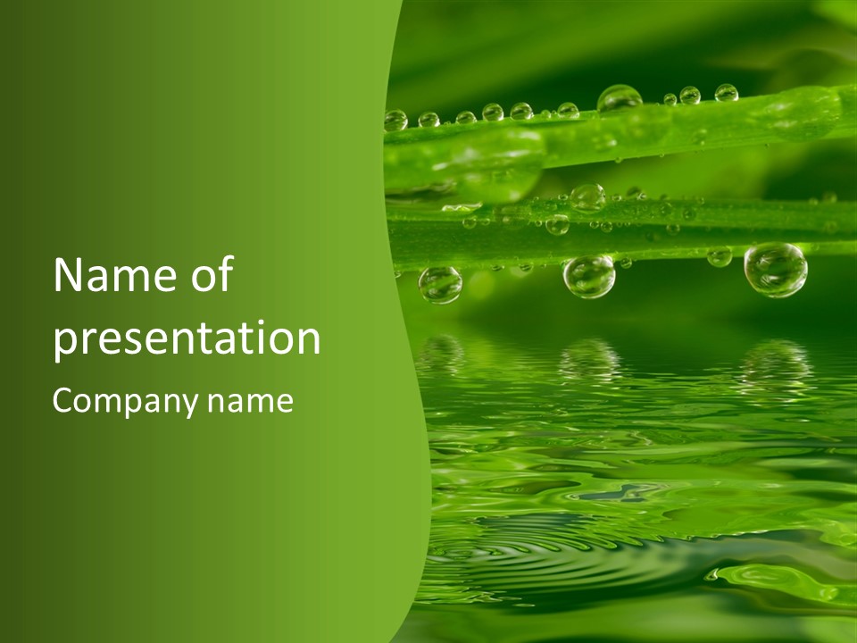 Environment Growth Rain PowerPoint Template