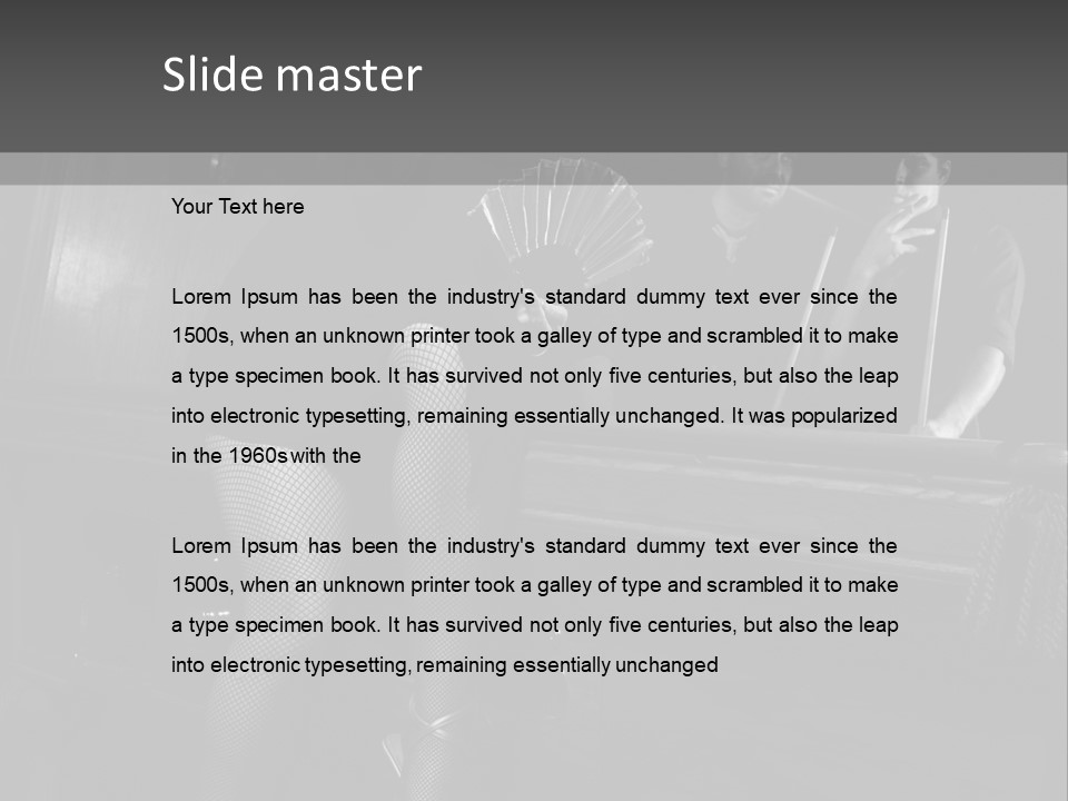 Caucasian Bar Vertical PowerPoint Template