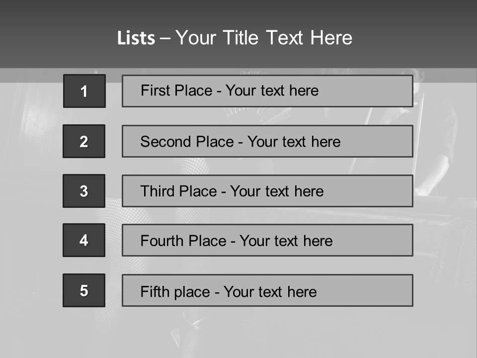 Caucasian Bar Vertical PowerPoint Template