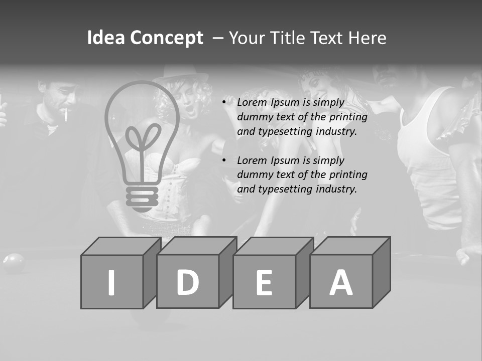 Night Out Recreation Horizontal PowerPoint Template