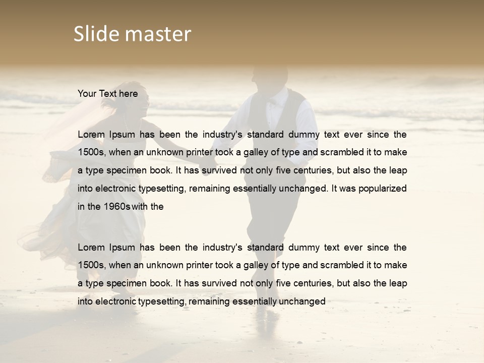 Running Happy Love PowerPoint Template