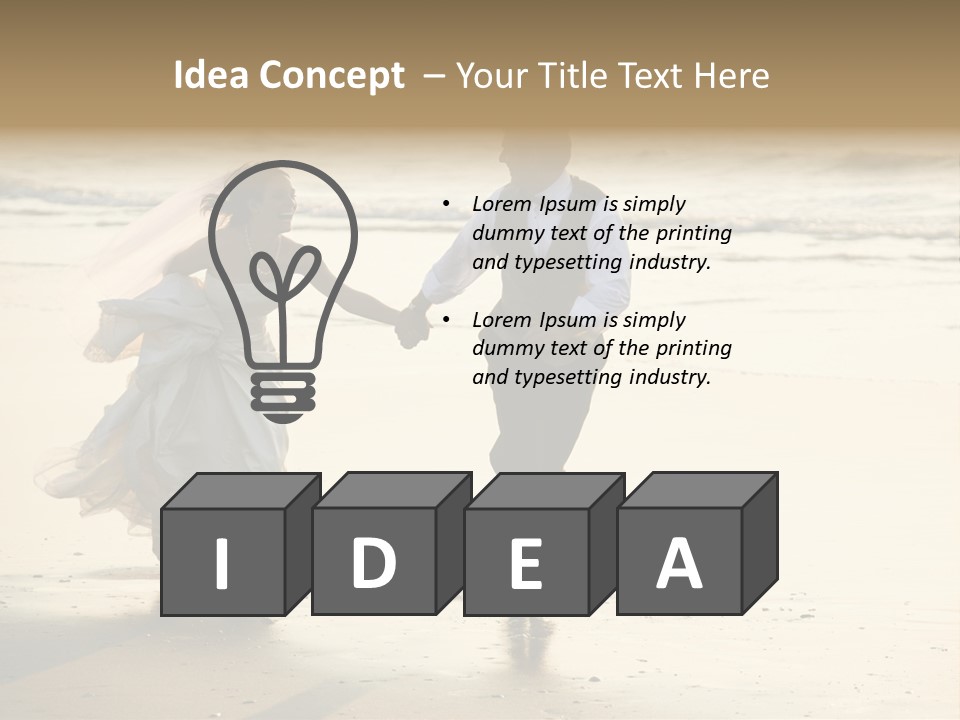 Running Happy Love PowerPoint Template