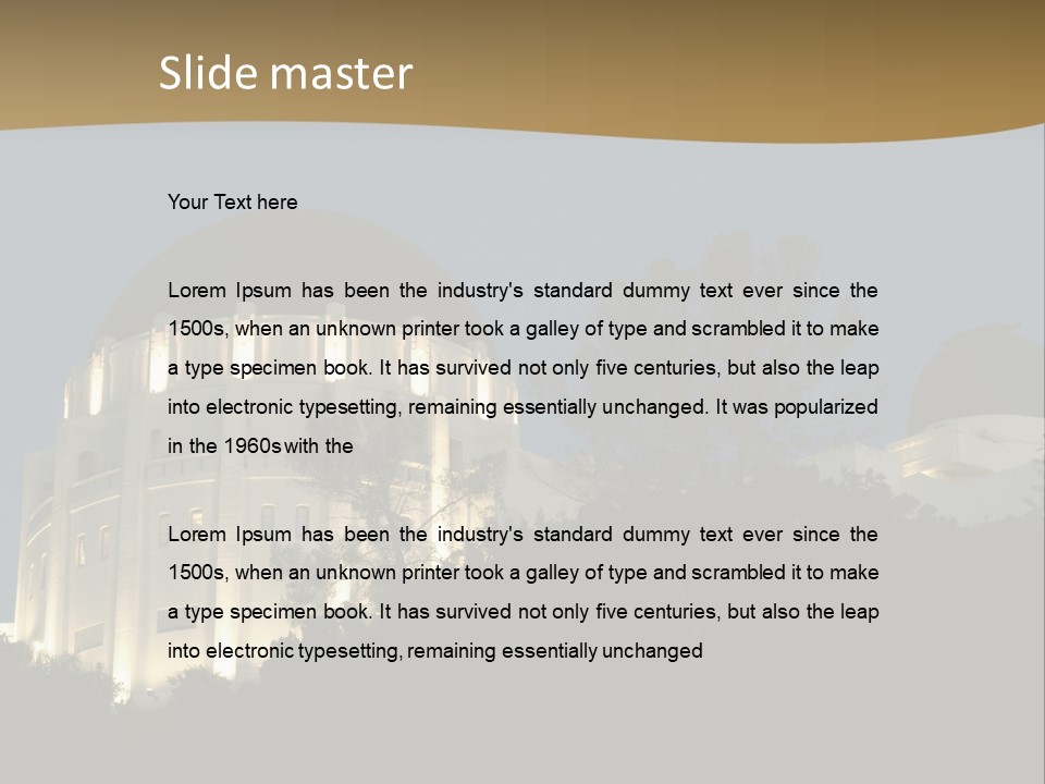 Astronomy Building Observatory PowerPoint Template