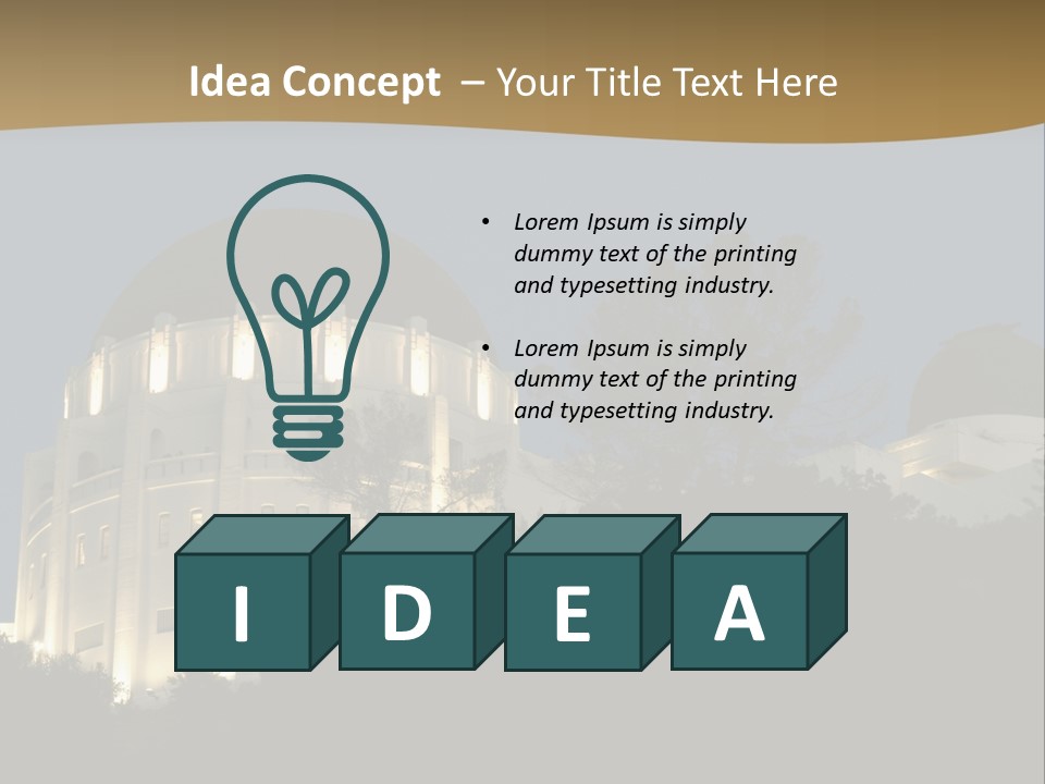 Astronomy Building Observatory PowerPoint Template