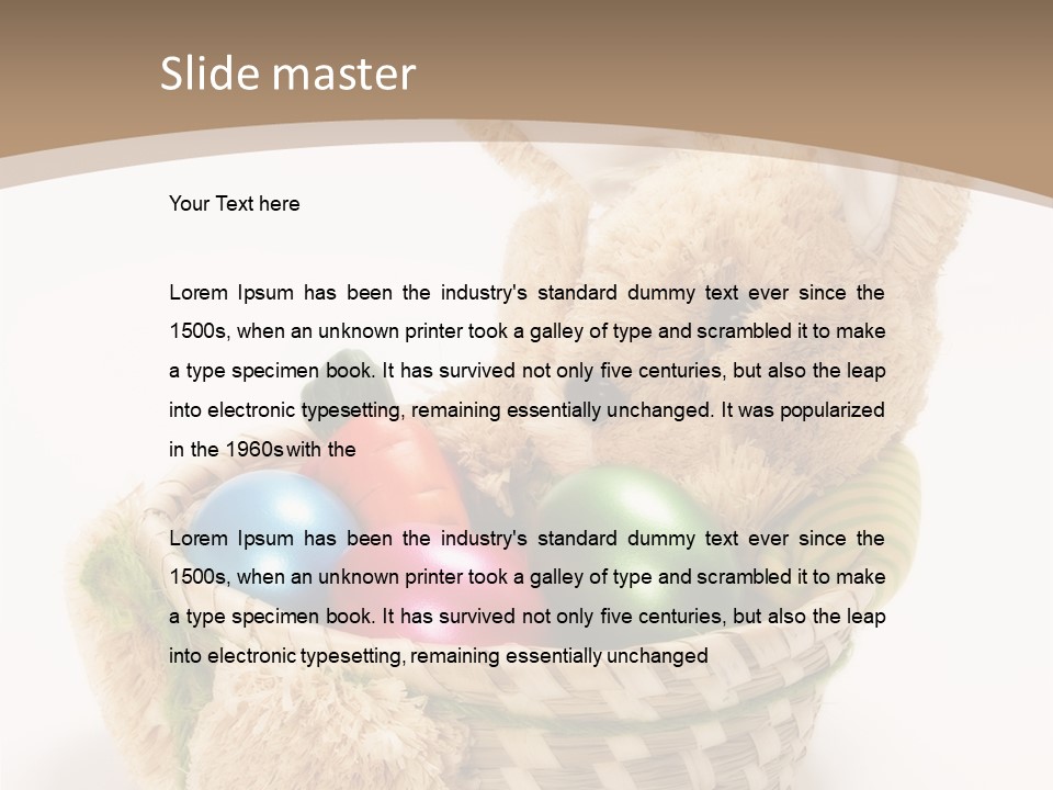 Basket Spring Bunny PowerPoint Template