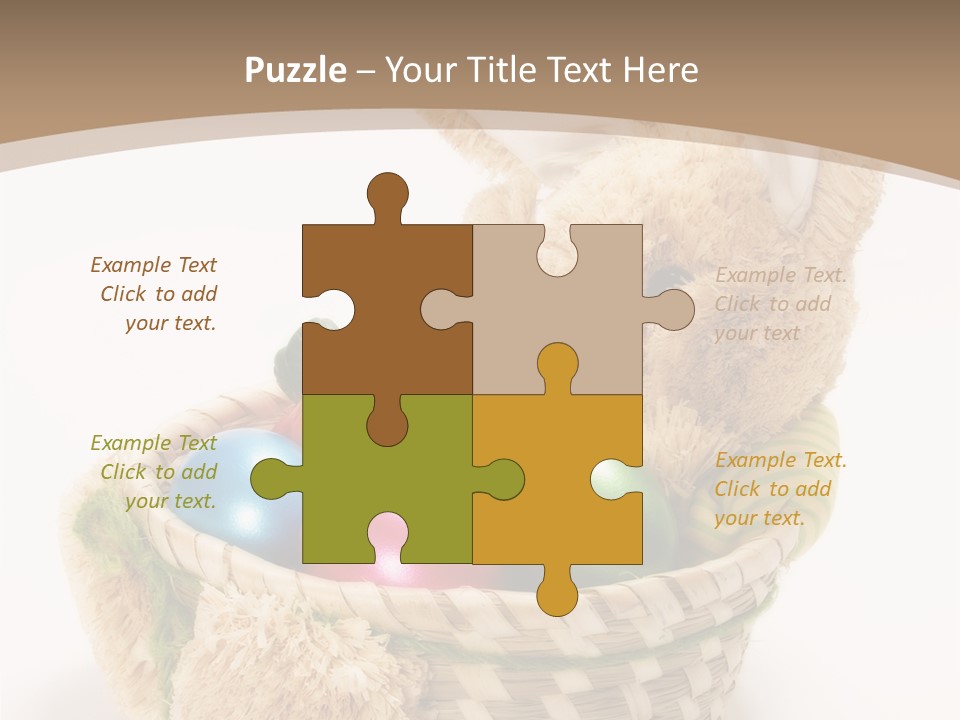 Basket Spring Bunny PowerPoint Template