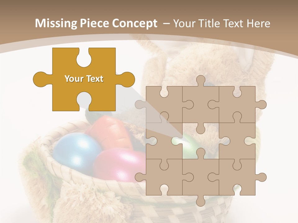 Basket Spring Bunny PowerPoint Template