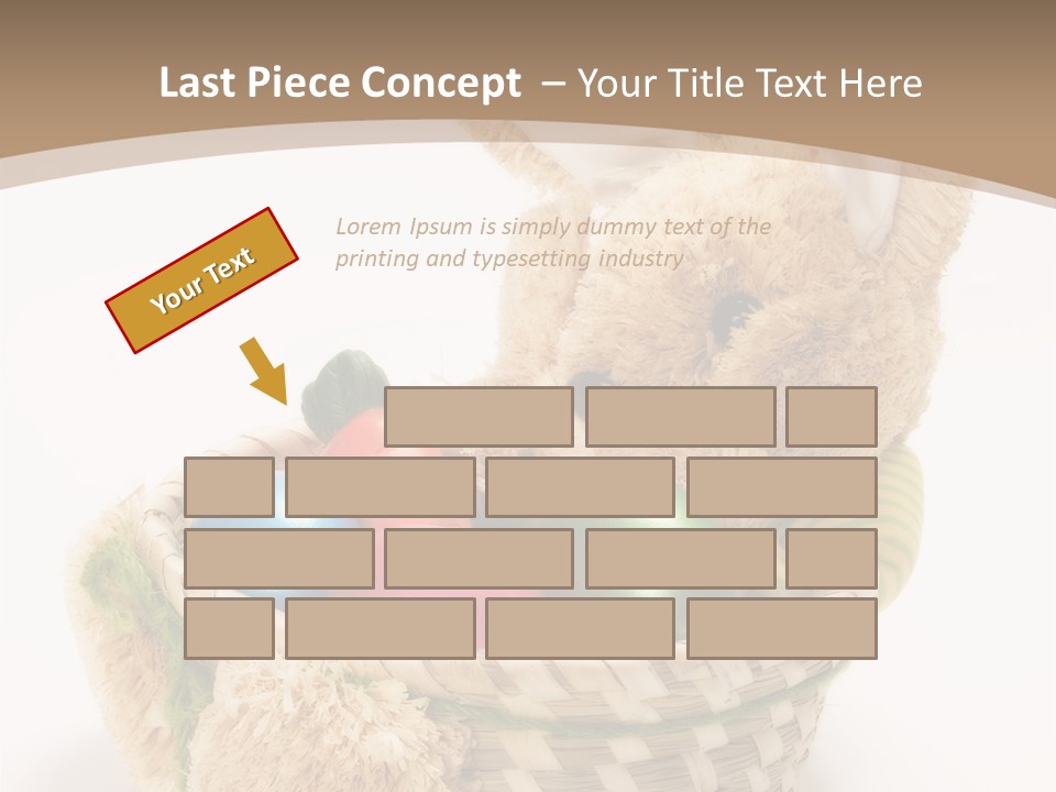 Basket Spring Bunny PowerPoint Template