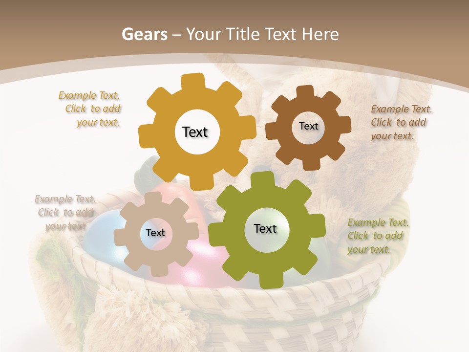 Basket Spring Bunny PowerPoint Template