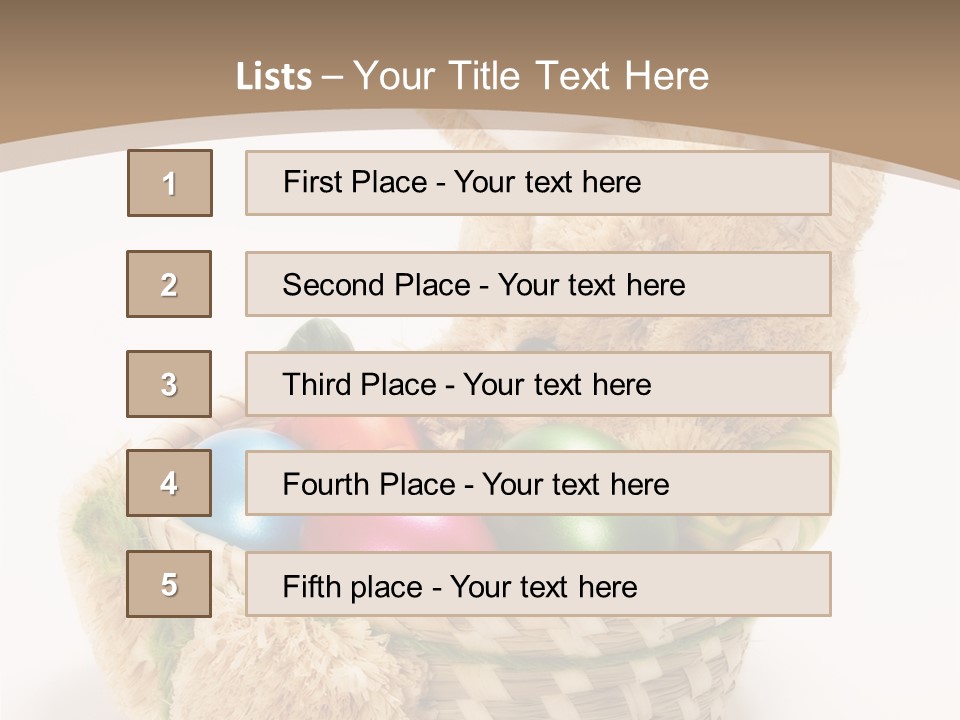 Basket Spring Bunny PowerPoint Template