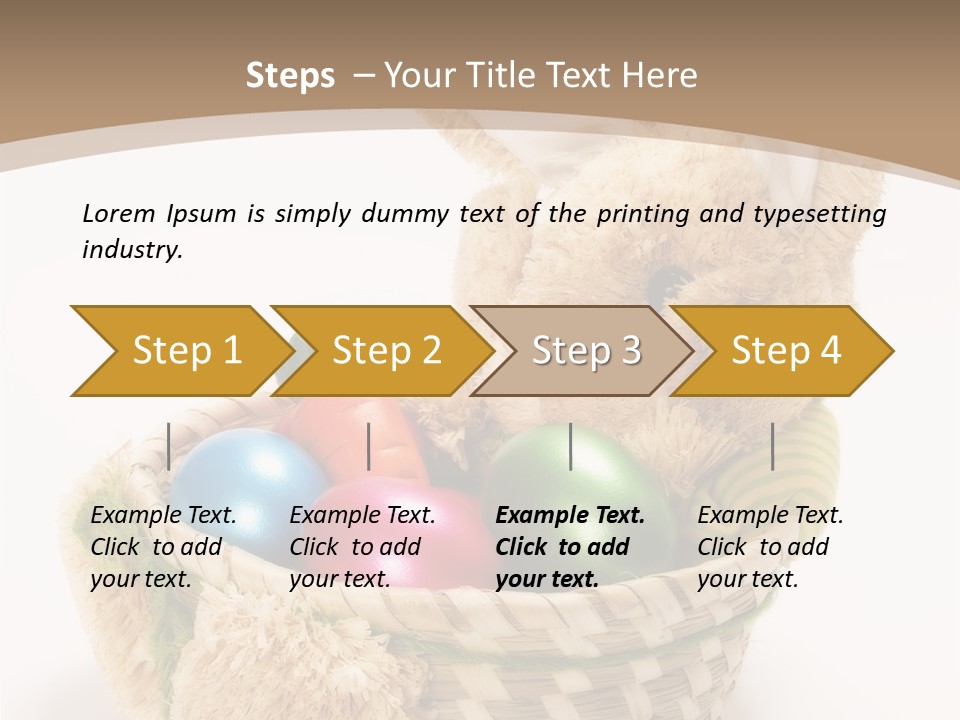 Basket Spring Bunny PowerPoint Template