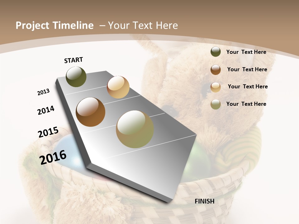 Basket Spring Bunny PowerPoint Template