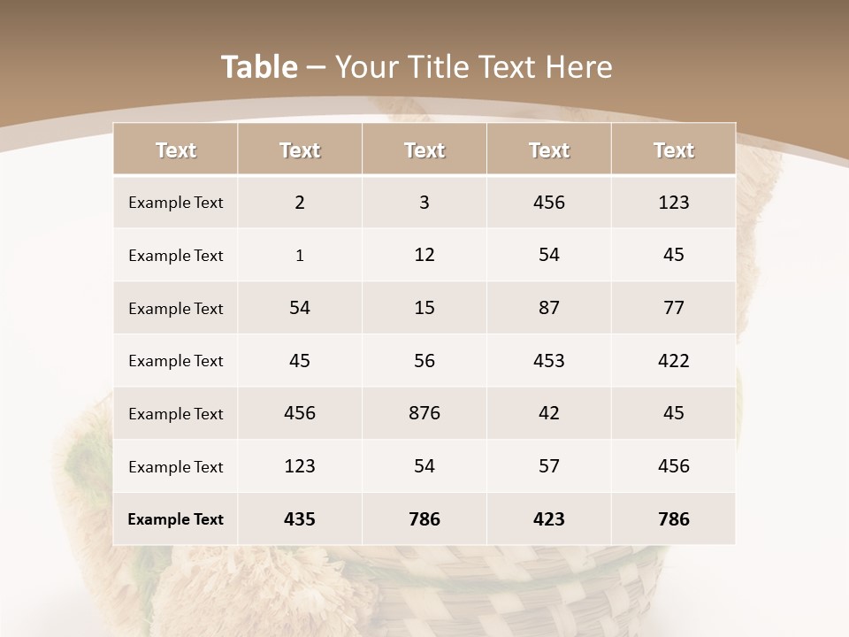 Basket Spring Bunny PowerPoint Template