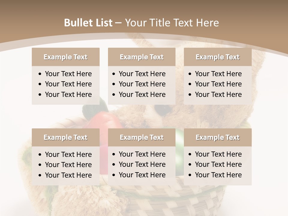 Basket Spring Bunny PowerPoint Template