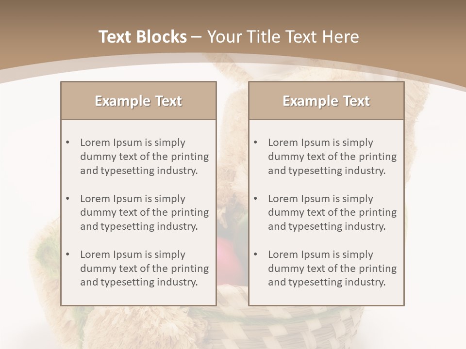 Basket Spring Bunny PowerPoint Template
