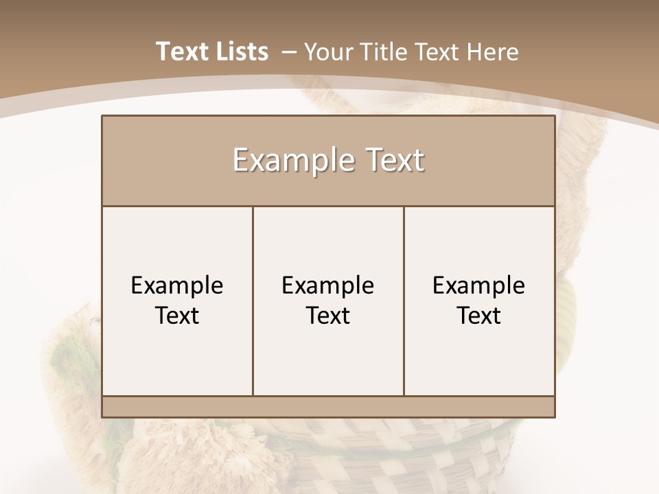 Basket Spring Bunny PowerPoint Template