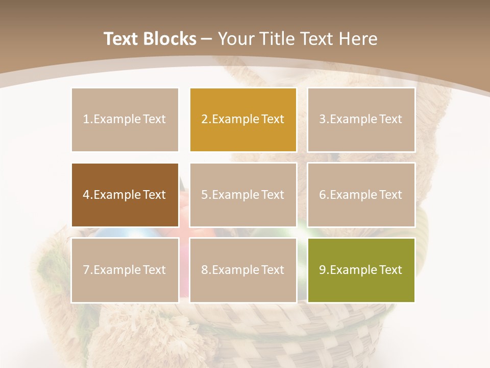 Basket Spring Bunny PowerPoint Template