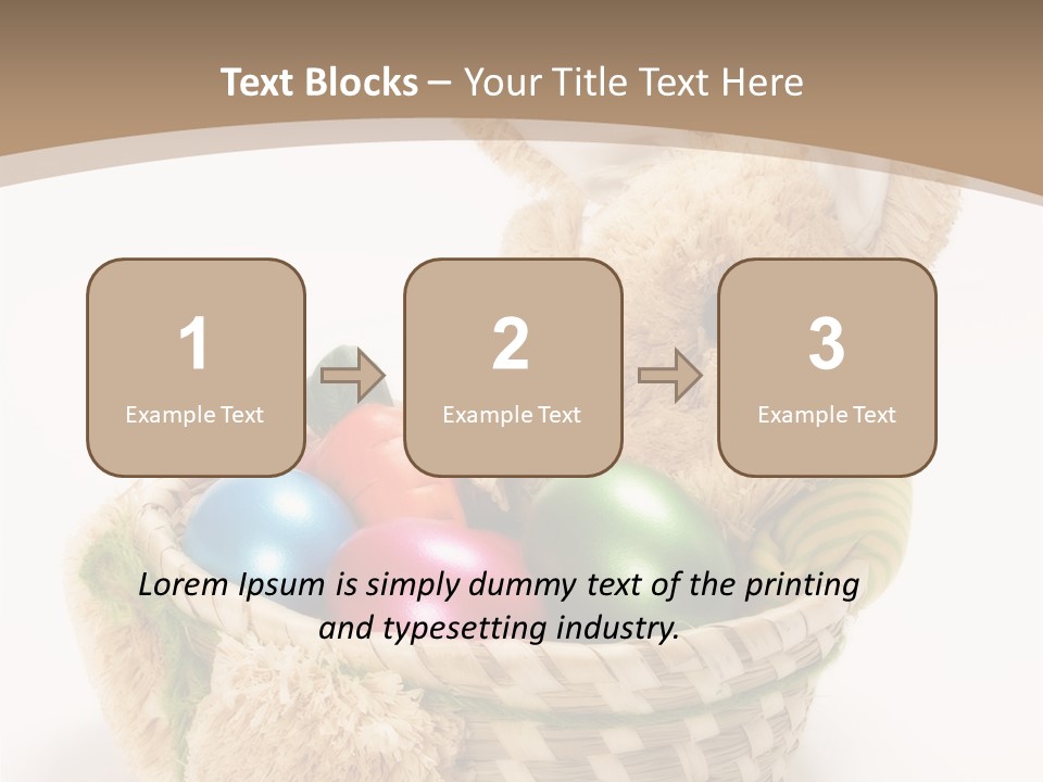 Basket Spring Bunny PowerPoint Template