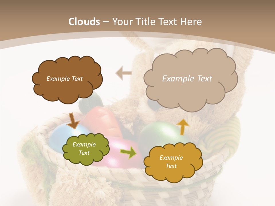 Basket Spring Bunny PowerPoint Template