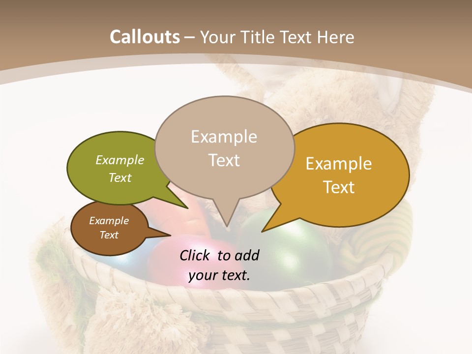 Basket Spring Bunny PowerPoint Template