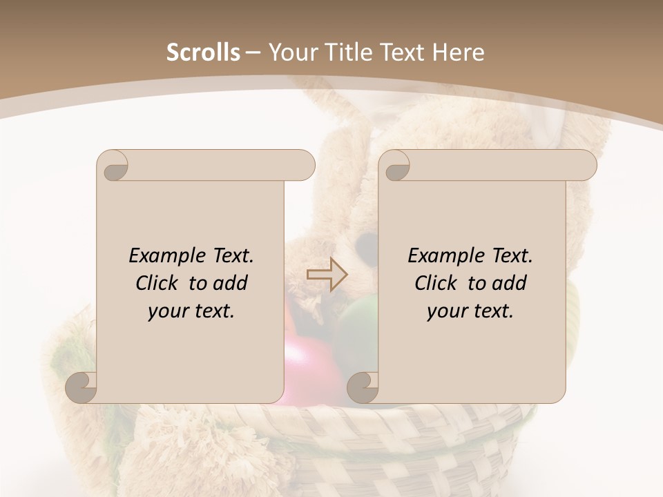 Basket Spring Bunny PowerPoint Template