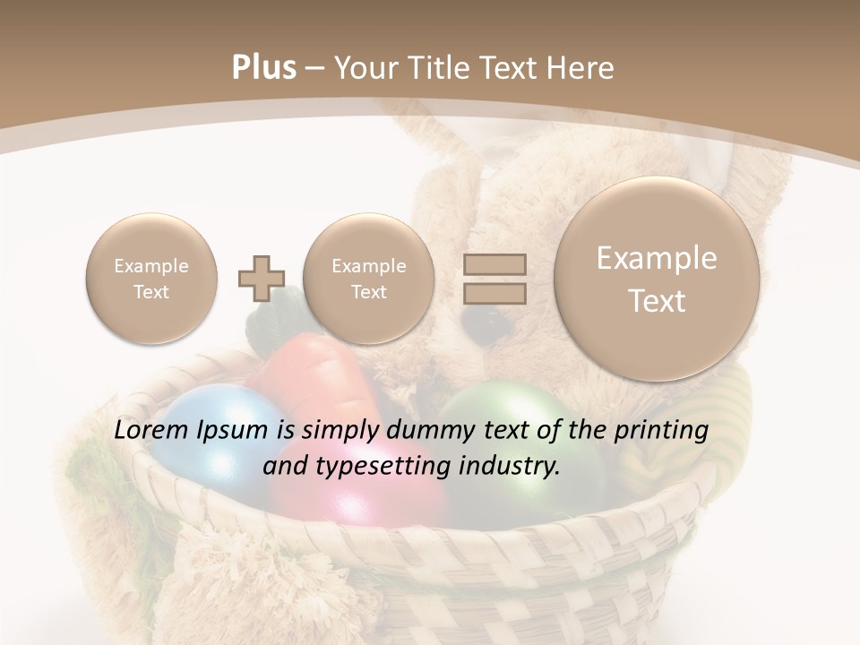 Basket Spring Bunny PowerPoint Template