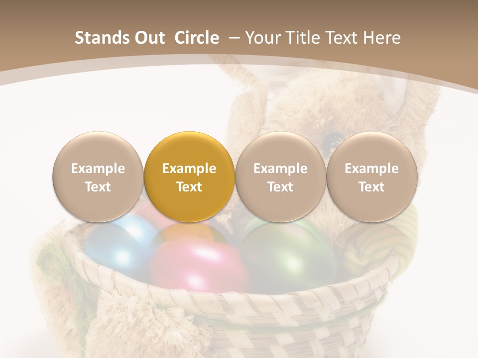 Basket Spring Bunny PowerPoint Template