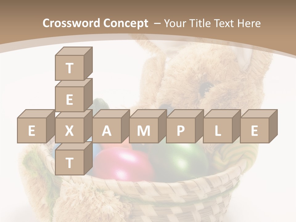Basket Spring Bunny PowerPoint Template