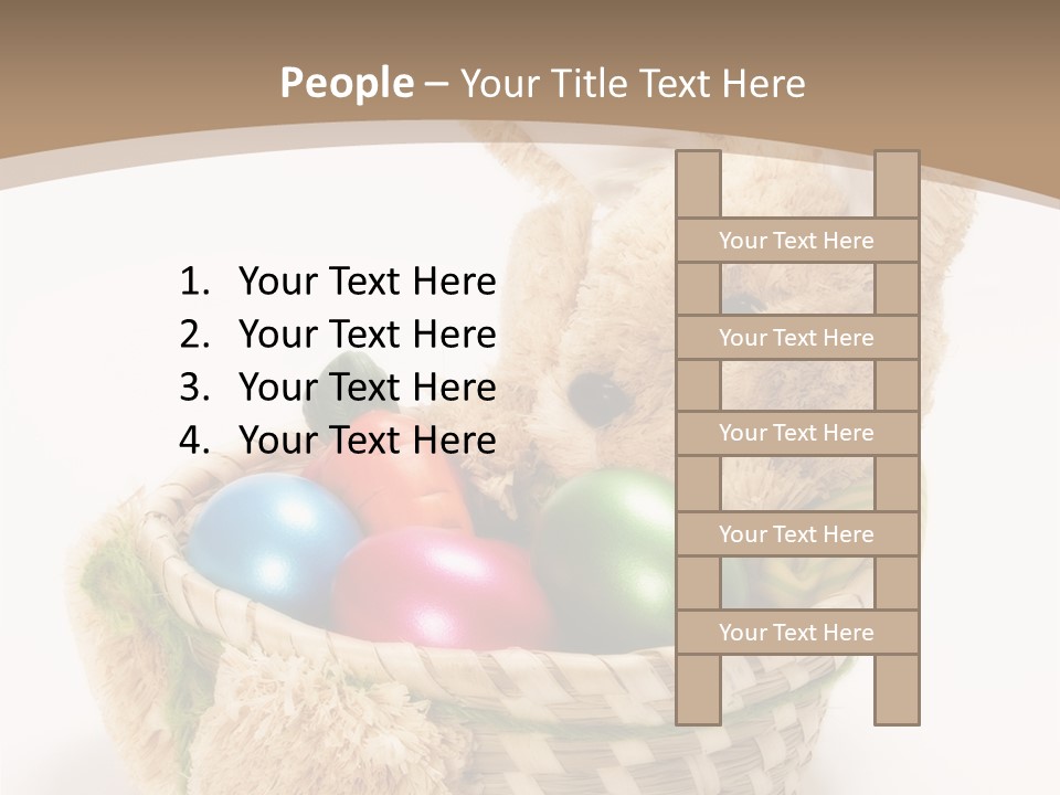 Basket Spring Bunny PowerPoint Template