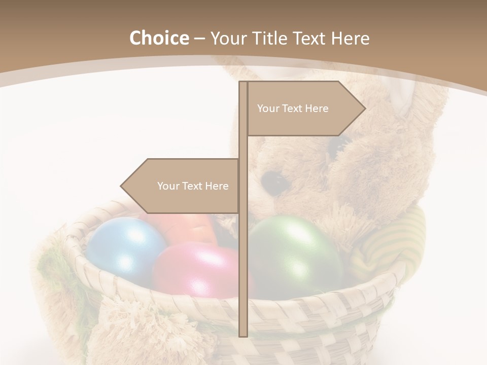 Basket Spring Bunny PowerPoint Template