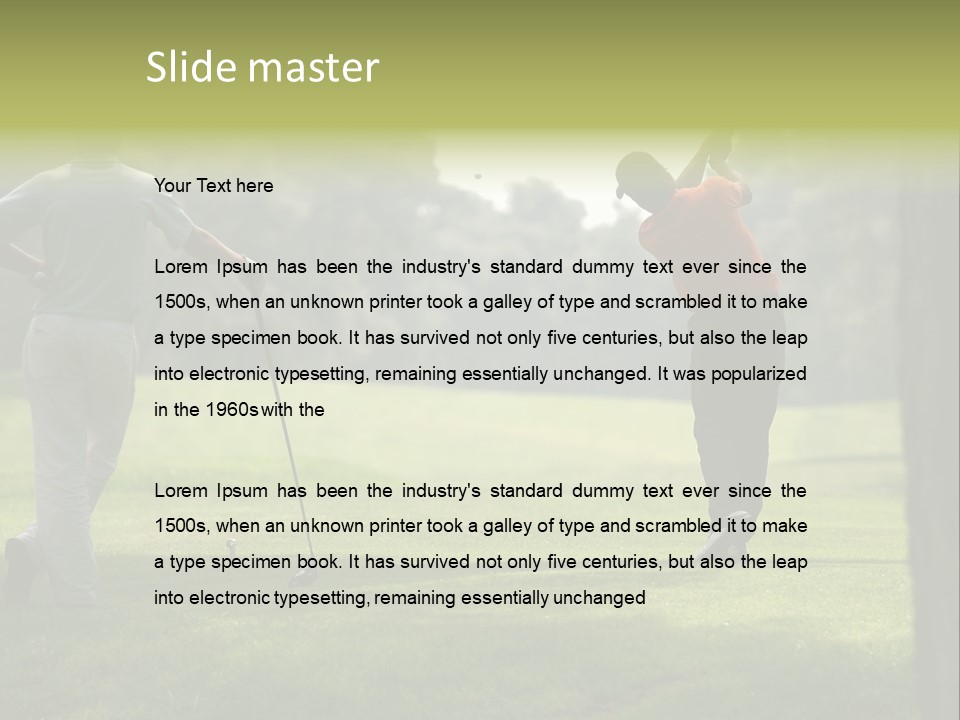 Drive Putt Swing PowerPoint Template
