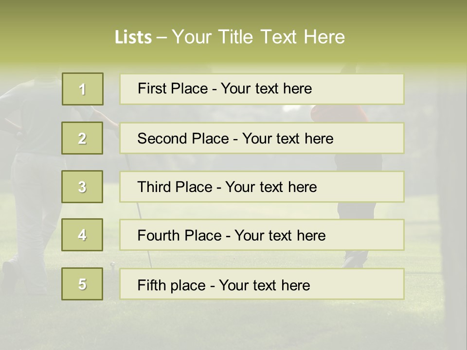 Drive Putt Swing PowerPoint Template