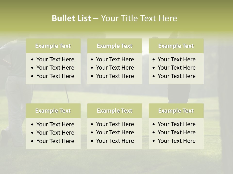 Drive Putt Swing PowerPoint Template