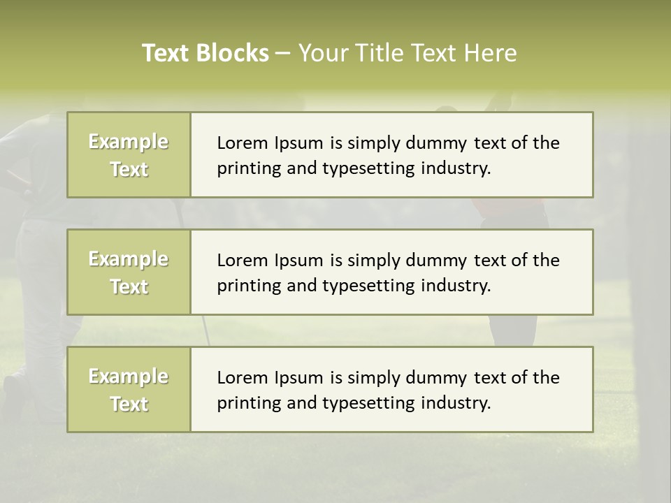 Drive Putt Swing PowerPoint Template