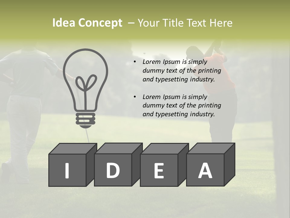Drive Putt Swing PowerPoint Template