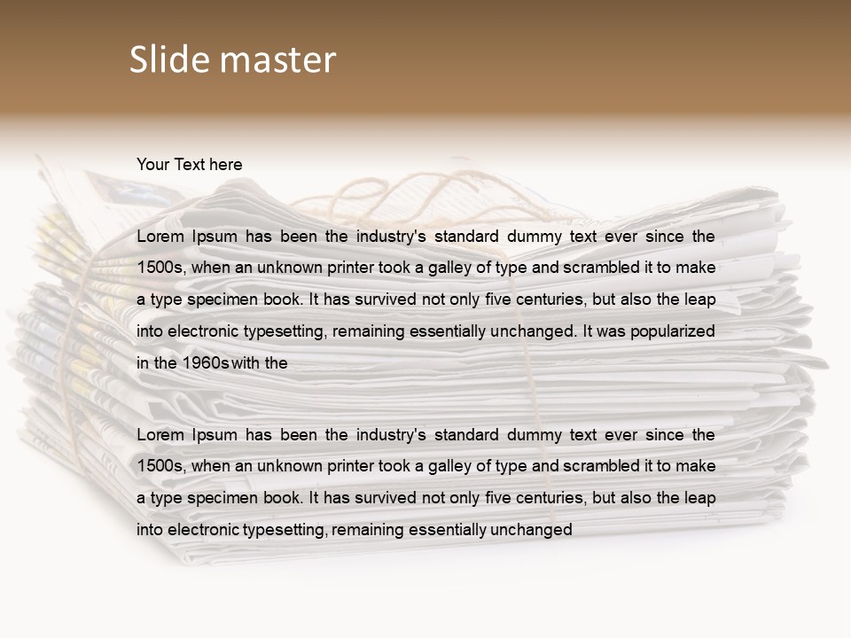 Recycling News Reduce PowerPoint Template