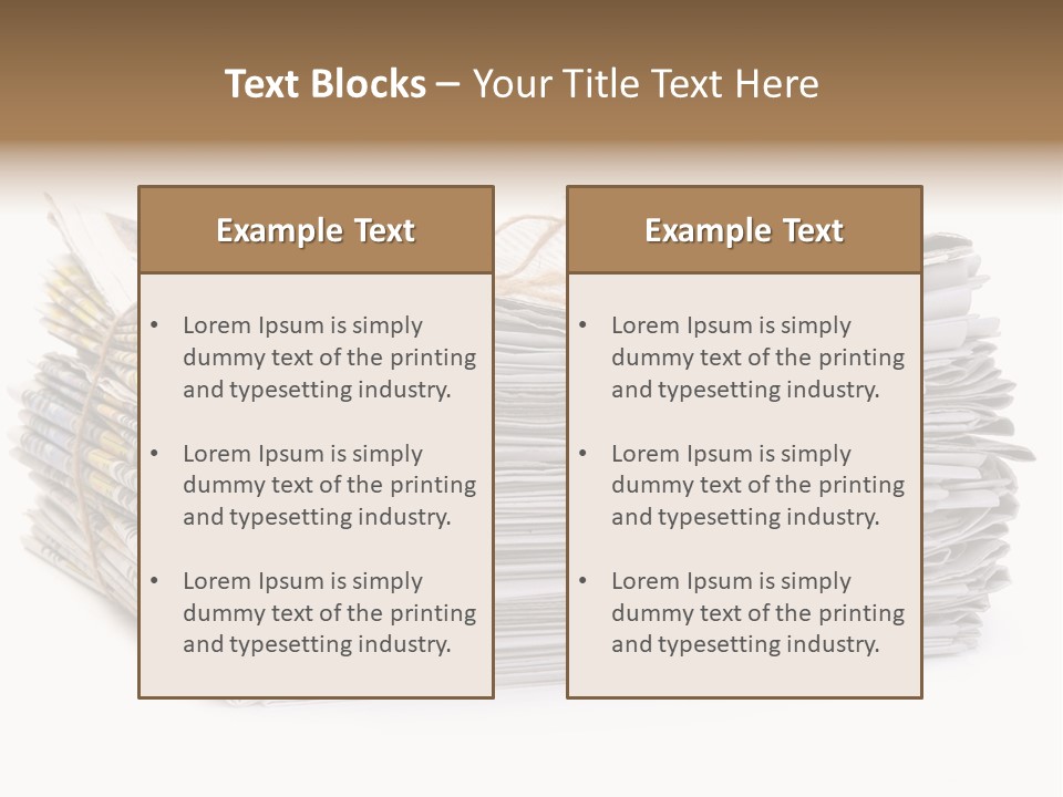 Recycling News Reduce PowerPoint Template