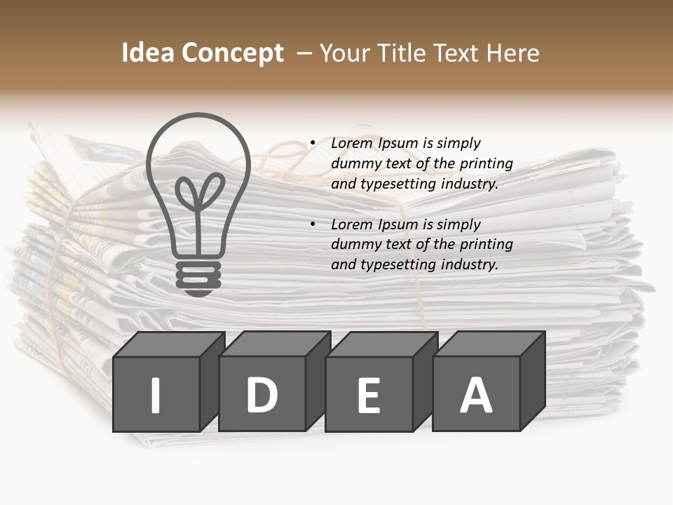 Recycling News Reduce PowerPoint Template