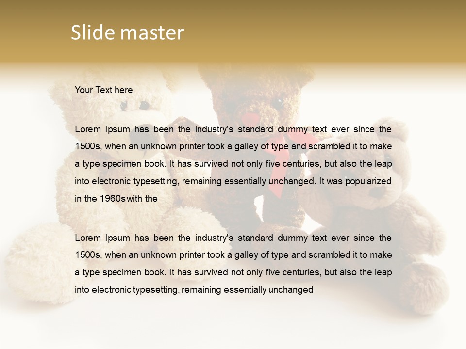 Small Fluffy Childhood PowerPoint Template