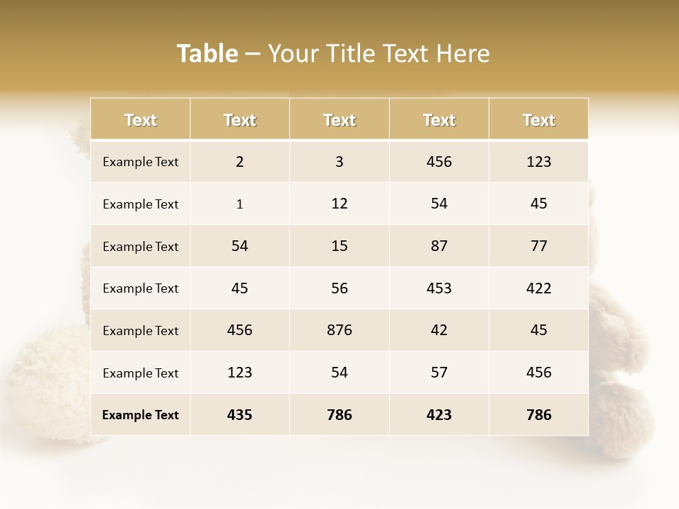 Small Fluffy Childhood PowerPoint Template