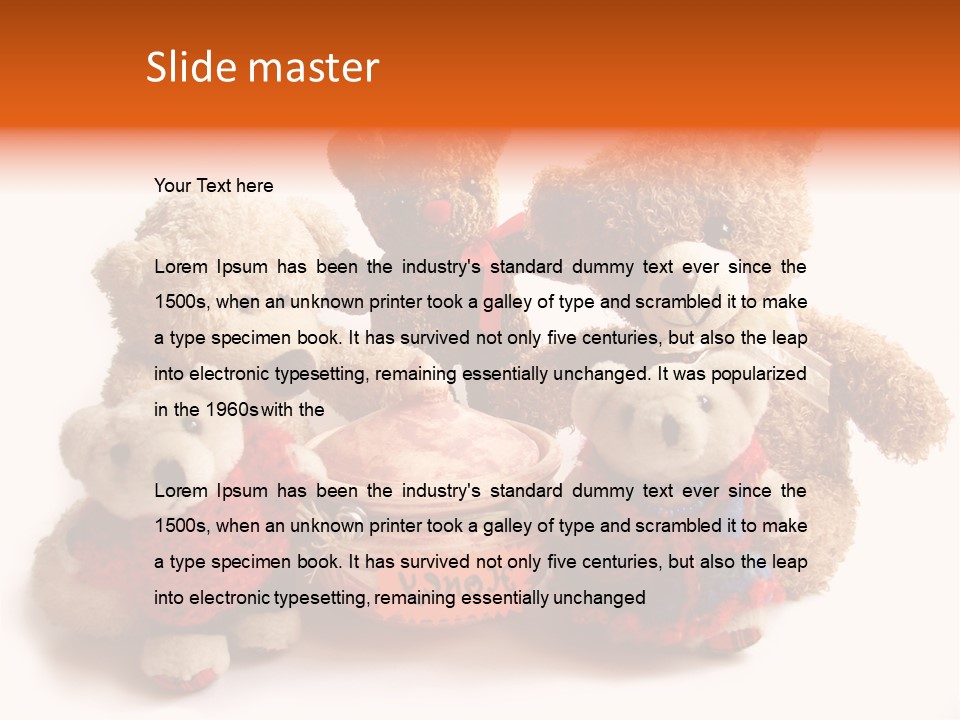 Jar Teddy Bear Honey PowerPoint Template