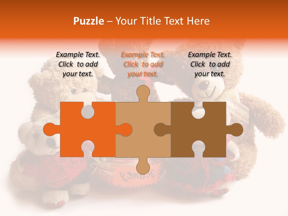 Jar Teddy Bear Honey PowerPoint Template