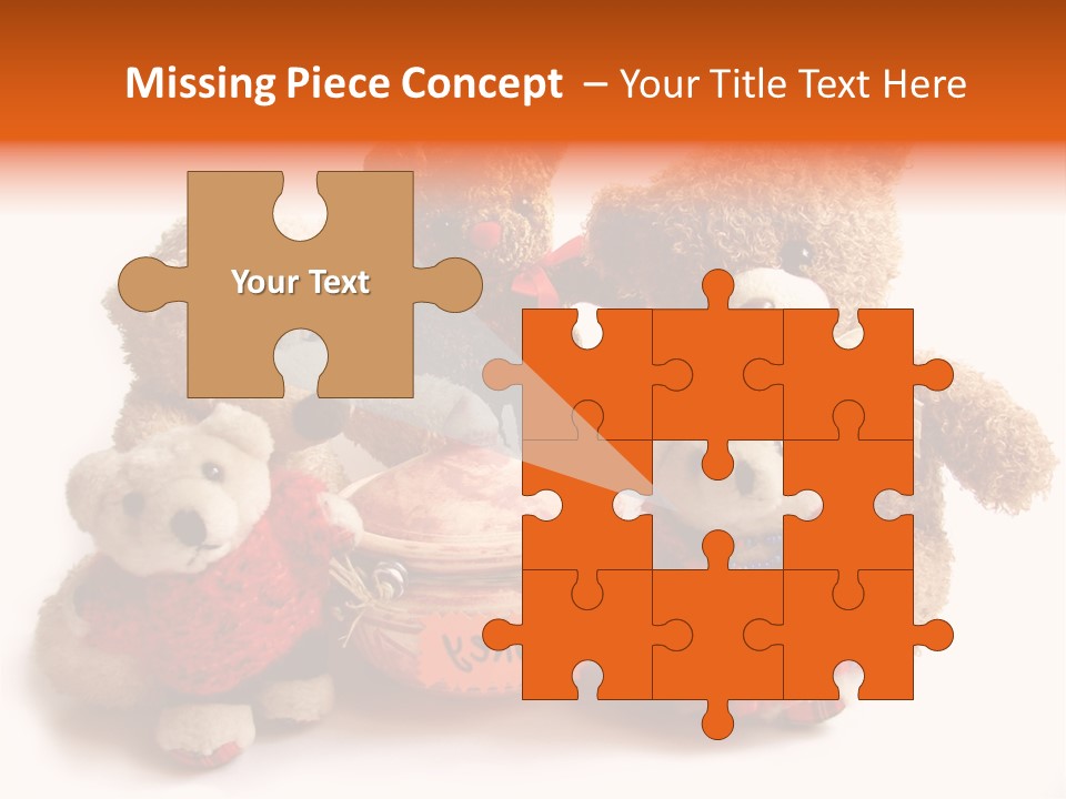 Jar Teddy Bear Honey PowerPoint Template