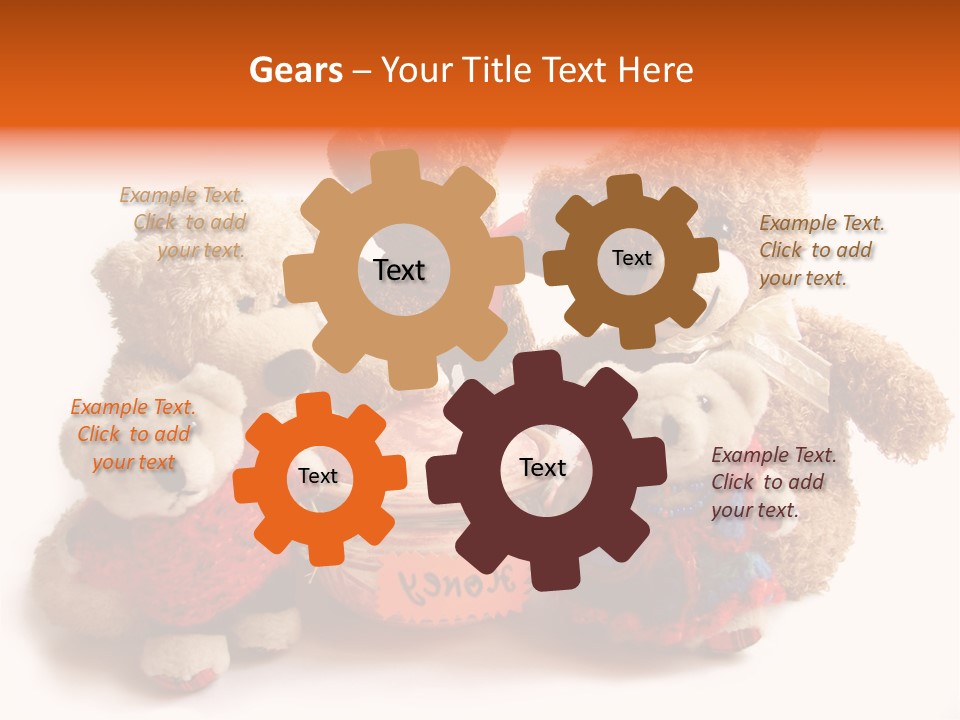 Jar Teddy Bear Honey PowerPoint Template