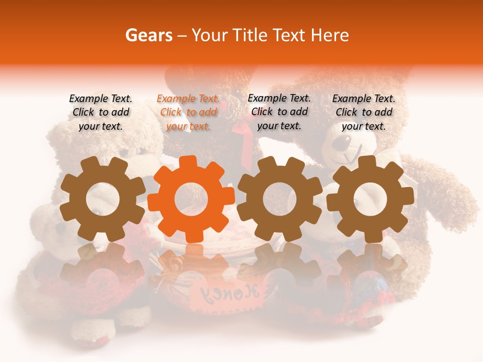 Jar Teddy Bear Honey PowerPoint Template